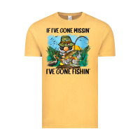 Vintage Mustard if i've gone missin' i've gone fishin' Vintage Tee - BarkalooDesign
