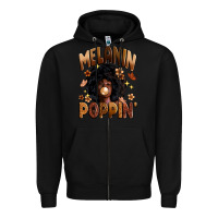 Black melanin poppin Zipper Hoodie - Zillion Design Studio