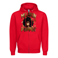 Red melanin poppin Zipper Hoodie - Zillion Design Studio