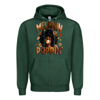 Sports Green melanin poppin Zipper Hoodie - Zillion Design Studio