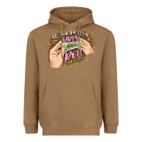 Toasted Coconut all the pretty girls roll like this Heavyweight Hoodie - JahusDesignShop