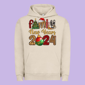 Family New Years 2024 Urban Hoodie Designed By Maliassmallbusiness