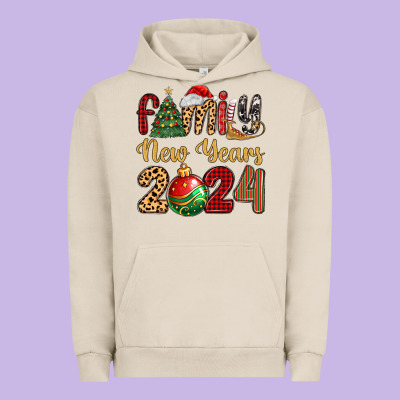 Family New Years 2024 Urban Hoodie Designed By Maliassmallbusiness