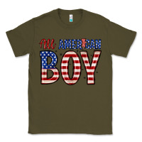 Army Green all American boy Classic Tee - Zillion Design Studio