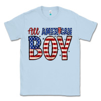 Dusty Blue all American boy Classic Tee - Zillion Design Studio