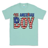 Seafoam all American boy Classic Tee - Zillion Design Studio