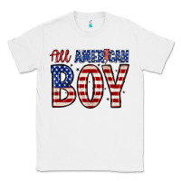 White all American boy Classic Tee - Zillion Design Studio