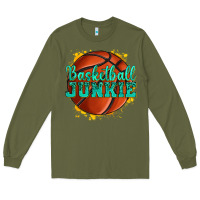 Army Green basketball junkie Long Sleeve Tee - texasbilliewilder