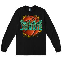 Black basketball junkie Long Sleeve Tee - texasbilliewilder