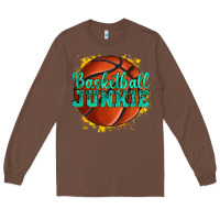 Chestnut basketball junkie Long Sleeve Tee - texasbilliewilder