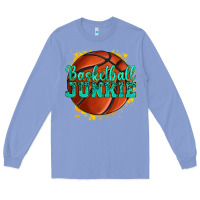 Colony Blue basketball junkie Long Sleeve Tee - texasbilliewilder