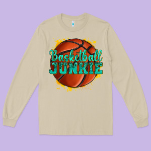 Basketball Junkie Long Sleeve Tee Designed By Texasbilliewilder
