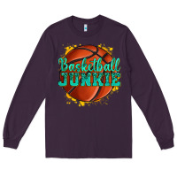 Plum basketball junkie Long Sleeve Tee - texasbilliewilder