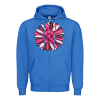 True Royal breast awareness cancer pink sunflower Zipper Hoodie - RanaPortraitStore