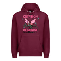 Burgundy new creation in christ 2 corinthians5.17 Premium Hoodie - MaliasSmallBusiness