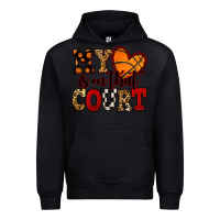 Black my heart is on that court basketball red and black Urban Hoodie - NancyCooperArtShop