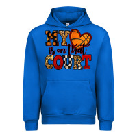 Cobalt my heart is on that court basketball red and black Urban Hoodie - NancyCooperArtShop