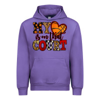 Tulip my heart is on that court basketball red and black Urban Hoodie - NancyCooperArtShop