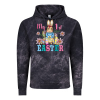 Cloud Black my first easter with baby bunny and eggs Vintage Hoodie - AdoDesignShop