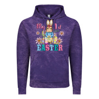 Cloud Purple my first easter with baby bunny and eggs Vintage Hoodie - AdoDesignShop
