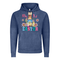 My First Easter With Baby Bunny And Eggs Vintage Hoodie | Teevron