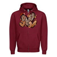 Burgundy melanin hearts Zipper Hoodie - Zillion Design Studio