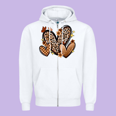 Melanin Hearts Zipper Hoodie Designed By Zillion Design Studio