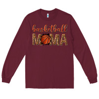 Burgundy basketball mama Long Sleeve Tee - texasbilliewilder