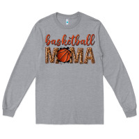 Heather Grey basketball mama Long Sleeve Tee - texasbilliewilder
