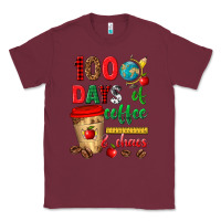 Burgundy 100 days of coffee and chaos Classic Tee - texasbilliewilder