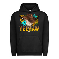 Pigment Black yeehaw bull skull Urban Hoodie - NancyCooperArtShop