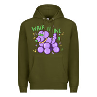 Army Green walk it like a Premium Hoodie - MaliasSmallBusiness