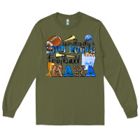 Army Green somebody's loud mouth football mama Long Sleeve Tee - Zillion Design Studio
