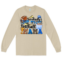 Mushroom somebody's loud mouth football mama Long Sleeve Tee - Zillion Design Studio