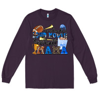 Plum somebody's loud mouth football mama Long Sleeve Tee - Zillion Design Studio
