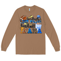 Toasted Coconut somebody's loud mouth football mama Long Sleeve Tee - Zillion Design Studio