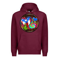 Burgundy puerto rico coasters Premium Hoodie - AdoDesignShop