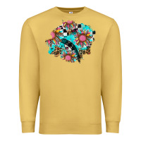 Antique Gold race sunflower patches Premium Sweatshirt - AdoDesignShop