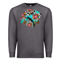 Charcoal Heather race sunflower patches Premium Sweatshirt - AdoDesignShop