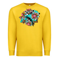 Lemon race sunflower patches Premium Sweatshirt - AdoDesignShop