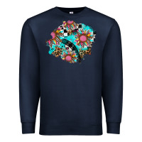 Navy race sunflower patches Premium Sweatshirt - AdoDesignShop