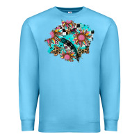 Ocean Blue race sunflower patches Premium Sweatshirt - AdoDesignShop