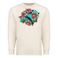 Sandshell race sunflower patches Premium Sweatshirt - AdoDesignShop