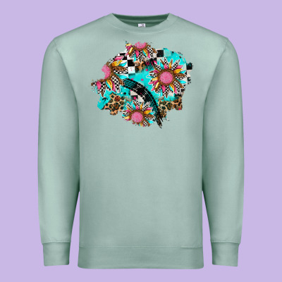 Race Sunflower Patches Premium Sweatshirt Designed By Adodesignshop