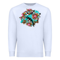 White race sunflower patches Premium Sweatshirt - AdoDesignShop