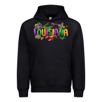 Black mardi gras louisiana Urban Hoodie - MaliasSmallBusiness
