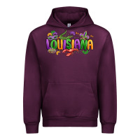 Mauve Wine mardi gras louisiana Urban Hoodie - MaliasSmallBusiness
