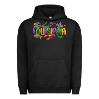 Pigment Black mardi gras louisiana Urban Hoodie - MaliasSmallBusiness