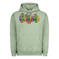 Pigment Oil Green mardi gras louisiana Urban Hoodie - MaliasSmallBusiness