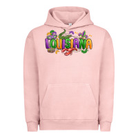 Pigment Salmon mardi gras louisiana Urban Hoodie - MaliasSmallBusiness